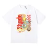 Designer Fashion Clothing Tees T -shirt Rhude Beauty Vision streeft plezier Joyride dubbel garen puur katoen casual korte mouw los voor mannen dames str.