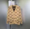 Kadın kazak Lüks GGity Mektubu Marka Tasarımcısı ceket kaşmir hırka örme V yaka gevşek ceket