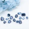 Pedras preciosas soltas Pedra de moissanita azul real para anel de diamante com certificado GRA Material de jóias preciosas de jóias