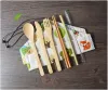 Dinnerware Sets Portable Natural Bamboo Straw Spoon Fork Knife Chopsticks Cleaning Brush Kitchen Utensil Cutlery Set Top Quality