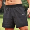 Lu Men Yoga Sports Shorts Outdoor Fitness Quick Dry Shorts Solid Color Casual Running Quarter Pant