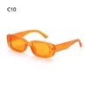 Solglasögon 1 st vintage liten ram retro trendig rektangel solglasögon fyrkantig uv400 skydd mode rese glasögon tillbehör