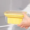 Storage Bottles Transparent Butter Cheese Box Fresh Keeping Fridge Fruits Desserts Container Portable Cutter Kitchen Tool