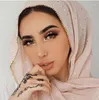 Scarves 50pcs Fashion Women Solid Chiffon Headscarf Ready To Wear Instant Hijab Scarf Muslim Shawl Islamic Hijabs Arab Wrap Head