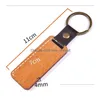 Keychains Lanyards Leather Beech Wood Carving Diy gegraveerde sleutelhanger sleutelringen voor verjaardag of jubileum cadeau drop levering fashi dhbop