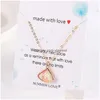 Подвесные ожерелья Colasf Fashion Natural Crystal Stone Collese для женщин сладкая любовь дружба Mti Color IRREGAR ГЕЙОМЕТРА Стекло DRO DHN6E
