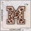 Швейные понятия инструменты Leopard Print Iron на буквах 6 см. AZ Letter Decort Appliques Diy Suppli Dhaao