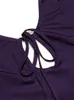 2023 Spring feminina de alta qualidade de camada dupla de camada de camada longa vestido de manga comprida Vacay sem costas