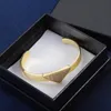 Designers chunky gold cuff bracelets diamond bangle high quality triangle P open bangle casual jewelry