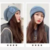 Beanies Beanie/Skull Caps Feste Farbe Stricke Winterhüte Frauen Imitation Angora Fell Hut verdicken für Männer plus Samt Fleece Cap Oliv22