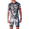 Set da corsa Wattie Ink Triathlon Suit 2023 Uomo Manica corta Bici da strada Tuta da ciclismo Trisuit Collant OnePiece