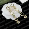 Lady Party Dangle Studs Earrings Gold Flower Pendants Designer Earring Silver Sunflower Hoops Women Luxury Ear Stud Huggie G Earring