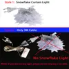 Trädgårdsdekorationer 3.5m julljus LED SNOWFLAKE Gardin Icicle Fairy String Lights Outdoor Garland For Home Party Year Decoration 230525