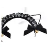 Other Event Party Supplies Black Lace Cat Ear Headband Ribbon Add Golden Bells Kawaii Kitty Cosplay Hair Band Stick Halloween Chri Dh8Ep