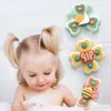 Bath Toys 3PCSSet Baby Bath Toys Funny Bathing Sucker Spinner Sug Cup Cartoon Rattles Fidget Education for Children Boys Gift 230525