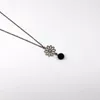 Pendentif Colliers 1 Pcs Noir Pierre De Lave Diffuseur Collier Huile Essentielle Fleur Aromthraphy Bijoux Chandail