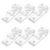 Curtain 8 Pcs Sheer Window Curtains Pull Bead Hook Hangers Clips Roller Blind Connector Tensioner 5X2.1cm Transparent Iron