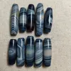 Loose Gemstones 10pcs/lot Natural Silk Agate Dzi 40-50mm Blue Wonderful Pattern Beads Jewelry Rare Breeds Ethnography Handiwork Diy