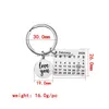 Sleutelringen Nieuwe gepersonaliseerde kalender Keychain Hand gesneden met hartdatum Kreep -roestvrijstalen Valentines Day Gift Dro Dhnkr