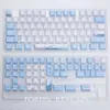 Tastiere Tastiere Tasti Cherry Profile Keycap Ocean Wave Per tastiera Switch Sublimazione Blu Bianco Copritasti
