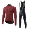 Set di maglie da ciclismo Santic Tute da ciclismo da uomo Maglia a maniche lunghe Bicicletta Mantieni caldo Giacche MTB Road Bib Winter Riding Tute a maniche lunghe antivento 230525