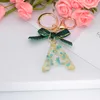 Keychains Christmas Bow Letter Women's Bag Gift Dry Flower Crystal Drop Glue UK Pendant Keychain Charm G230525