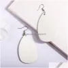 Charm Unique Design Pu Leather Oval Earrings Fashion Statement Colorf Teardrop Earring Jewelry Gifts For Women Girls Drop Delivery Dht21