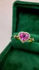 Cluster Rings JY Solid 18K White Gold Nature Heart Shape Pink Sapphire 1.32ct Gemstones Diamonds For Women Fine Jewelry Presents