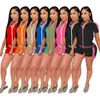 Calças de duas peças femininas Casaul Women Sportsuit Casat Casat Short Tracksuit off Ombro Streetwear Roupos de verão para roupa