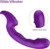 fabriksuttag kraftfull g-punktvibrator med 25 vibrationslägen vuxna leksak kvinnlig vibrerande dildo realistisk textur laddningsbar sexpinne massager lila