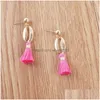 Charm Bohemian Long Drop Earrings With Shell Tassel Alloy Shape Gold Dangle Ear Summer Beach Jewelry For Women Delivery Dhfqn