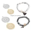 Charms Mode Creux Ananas Dreamcatcher Or Sier Rond Fit Diy Bracelet Bracelets Collier Alliage Charme Bijoux Drop Delivery Fin Dhvbg