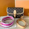 Luxurys M45985 M46386 ombro Diane Bag Genuine Leather Tote Bolsa Designer Satchel Bag Womens Womens Women