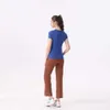 Yoga Dames Sport Taille Wijde pijpen Inch Binnenlengte Hoge elastische mode Casual Fiess Flare Broek 688ss 2023