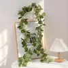 Decorative Flowers 2 M Artificial Eucalyptus Garland Silk Fake Ivy Vines Greenery Rattan Plants Wreath For Wall Room Garden Home Wedding