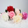 Dekorative Blumen MHONTILYQG Feuchtigkeitsspendende Rose Künstliche Blumenzweig Simulation Pfingstrose Kranz Blumenstrauß Zuhause Hochzeit Party Dekor Real Touch