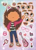 ملصقات لعبة الأطفال 612Sheets Gabbys Dollhouse تجعل اللغز الخاص بك لعبة DIY الخاصة بك أطفال Cartoon Jigsaw Toys Gift 230525