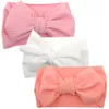 Solid Bullet Fabric Turban Headband Hair Bow Tie Fasce per capelli Topknot Handmade Fashion Kids Headwraps Accessori per bambini