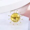 Anelli a grappolo Gioielli in Europa e negli Stati Uniti Brillanti Grandi strass Anello di moda con personalità esagerata di girasole