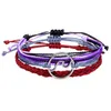 Charm Bracelets 3Pcs/Set Wax Rope Handmade Woven For Women Men Fashion Mtilayer Braided Friendship Wave Charms String Jewelry Drop De Dhmbd