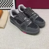 Designer Mode Trainer sneaker intage Casual Schoenen Virgils alligator-reliëf zwart Grijs Bruin Wit Groen kalfsleer Franse Ablohs Herenschoen fbo0292