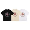 Roupas da moda de grife camisetas Rhude Motor Sports Storms Never Last Double Yarn manga curta camiseta para meninos meninas algodão streetwear tops roupas esportivas casuais R