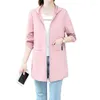 Femmes Trench Coats Grande Taille Coupe-Vent Long Survêtement Printemps Automne Lâche À Capuche Parka Pardessus Casual Grand Rouge 4XL