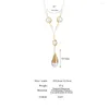 Naszyjniki wiszące naturalny barokowy naszyjnik dla kobiet dla kobiet złoty łańcuch kolorów Wysokiej jakości biżuteria