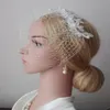 Voiles de mariée Blanc Perle Visage Pour La Mariée Accessoires De Cheveux De Mariage Noir Cristal Perlé Net Cage À Oiseaux Fascinateur Élégant Voile De Charme