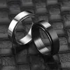 Cluster Rings Anxiety Fidget Spinner For Men Smooth Stainless Steel Spinning Rota Ring Women Punk Cool Anti Stress Jewelry