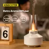 Diffusori di oli essenziali Diffusore di aromi a luce retrò Essential Oi Filamento di luce a LED Luce notturna 150 ml Umidificatore d'aria Lavoro 5-8 ore per la camera da letto domestica 230525