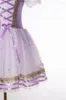 Vêtements de scène longue robe de Ballet Giselle violet professionnel Tutu classique ballerine Performance danse fille femmes princesse