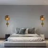 Lampade da parete Modern Led Creative Glass Studio Camera da letto Soggiorno Comodino Decor Light Warm Luxury Sconce Lamp Lighting