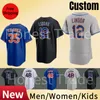 Męski Daniel Vogelbach Jersey 35 Justin Verlander Baseball Alvarez Tomas Nido Brandon Nimmo Max Scherzer Starling Marte Edwin Diaz White Blue Men Młodzież